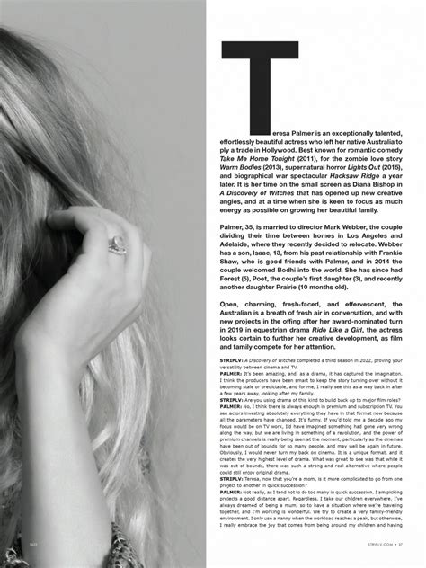 Teresa Palmer - STRIPLV Magazine June 2022 Issue • CelebMafia