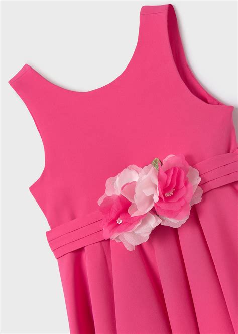 Girl crepe dress Strawberry | Abel & Lula