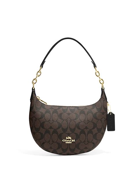 Coach Payton Hobo Signature Brown Black - Averand