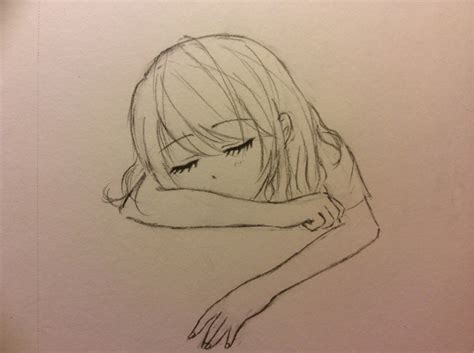 Sleeping Girl Sketch at PaintingValley.com | Explore collection of ...