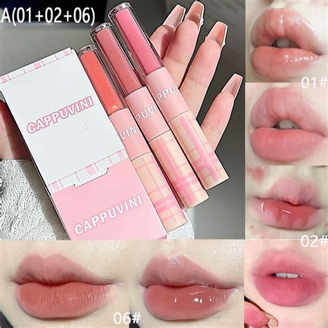 Cappuvini ลิปสติก ลิปกลอส เนื้อแมตต์ สองหัว โรแมนติก ของใหม่ | Shopee ...