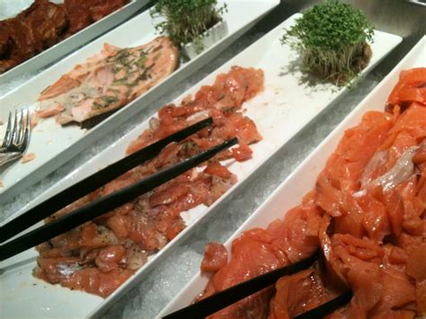 Variety of salmon for breakfast in Oslo, Norway | Food, Breakfast