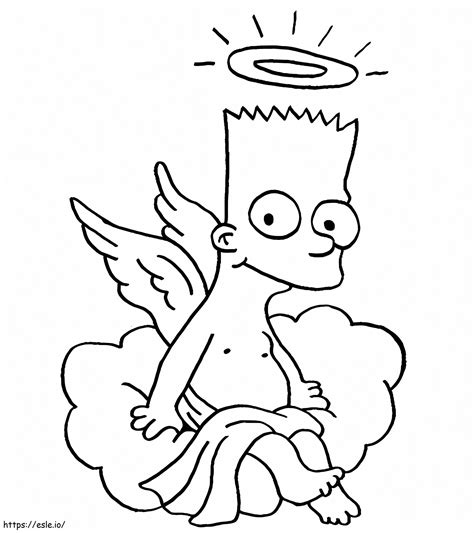 Cute Bart Simpson coloring page