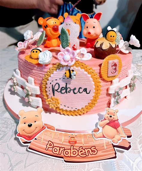 Bolo Ursinho Pooh 1 Ano - Bolos Do Ursinho Pooh Para Aniversario De 1 Ano CLUSTER PERSONALIZADO