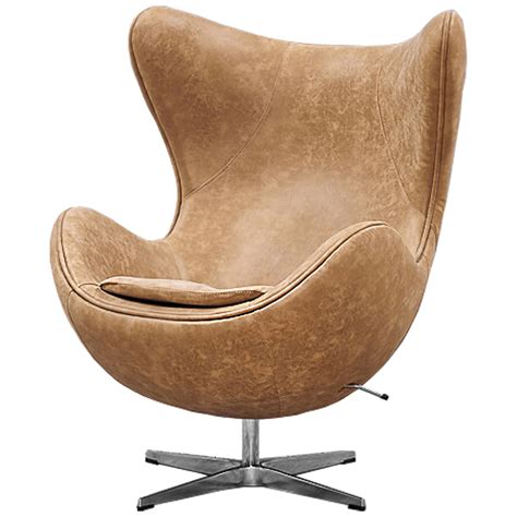 Кресло яйцо Egg Chair коричневая винтажная кожа по цене 198 300 руб ...