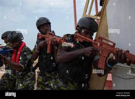 DJIBOUTI (Feb. 4, 2018) Members of the Kenya Navy practice tactical ...