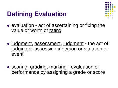 evaluation  assessment powerpoint