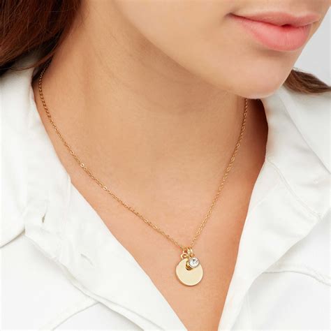Gold April Birthstone Necklace