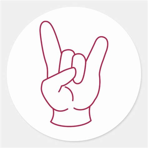 Rock Fist Classic Round Sticker | Zazzle.com