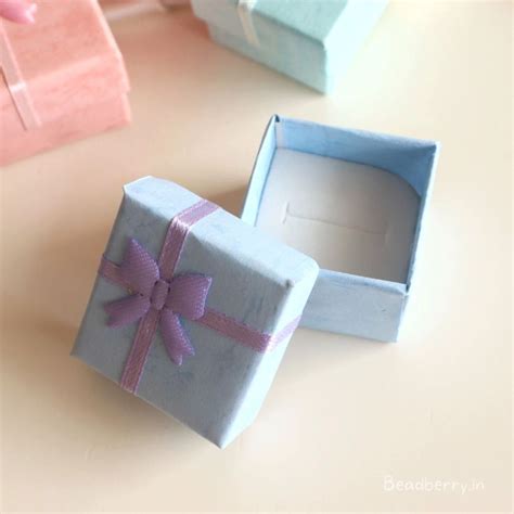 blue color ring box size xxcm paper ring box