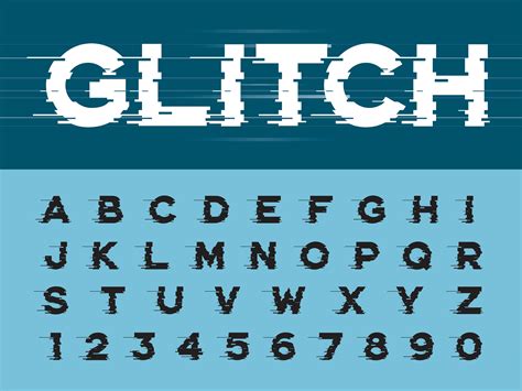 Glitch Modern Alphabet Letters and numbers 673549 Vector Art at Vecteezy