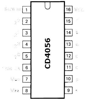 4056 (CD4056BE / CD4056BM) - ИС стандартной логики 40xx - МИКРОСХЕМЫ ...