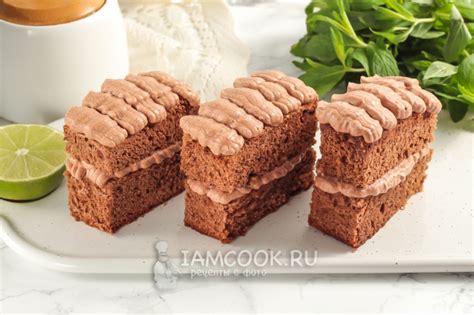 Бисквитное шоколадное пирожное — рецепт с фото пошагово