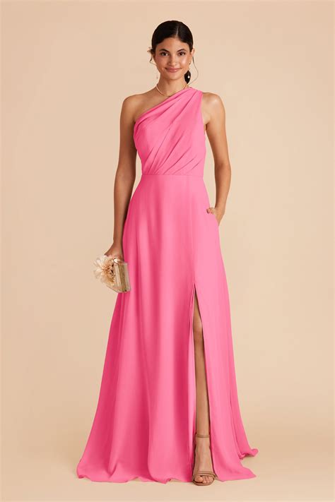 Gold Bridesmaid Dresses With Pink Flowers