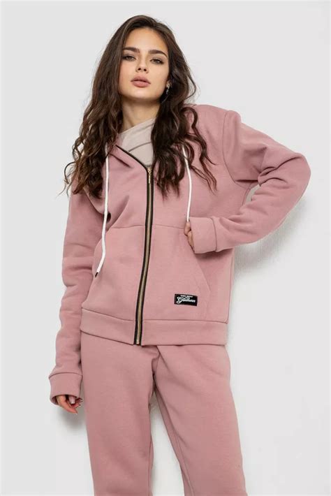 Спортивный костюм женский на флисе, цвет пудровый, 244R1555-1 купить по ...