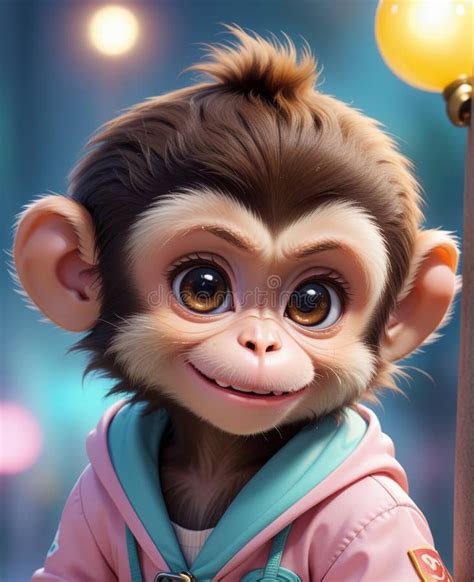 In this Scene, a Little Monkey Dressed in Professional Attire is ...