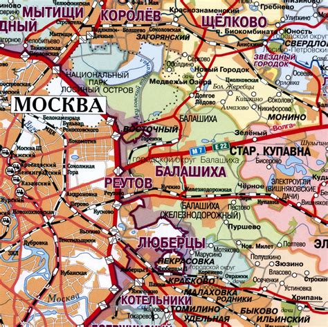 Балашиха на карте Московской области - 2025