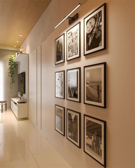 Decoração Parede De Fotos - Parede de fotos corredor | Decoração da parede da escada, Decoração ...