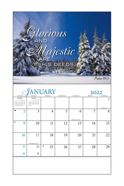 Blessings Calendar | ValueCalendars.com