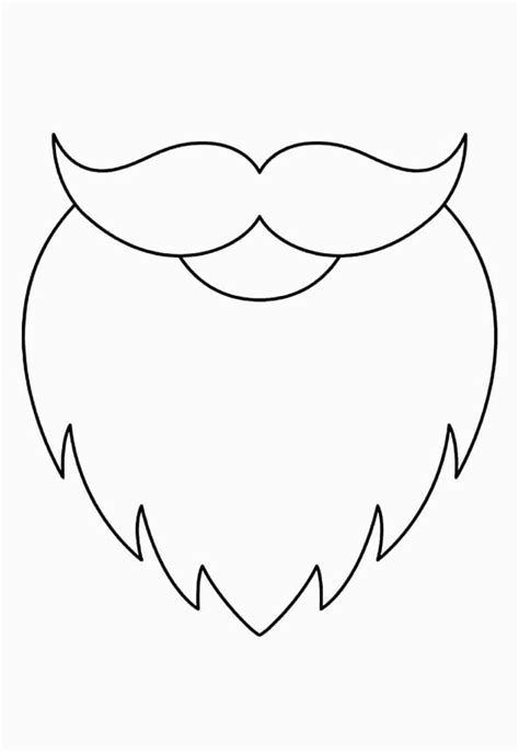 Molde De Barba Para Imprimir - Moldes da Barba do Papai Noel para Imprimir
