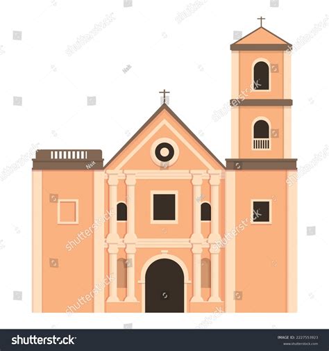 philippines church icon cartoon vector travel stock vector royalty