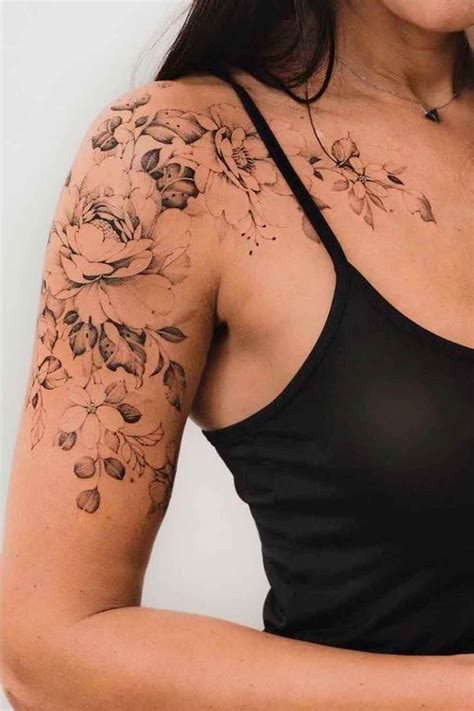Tatuagem No Ombro E Braço - tatuagem-no-ombro-feminina | Feminine shoulder tattoos, Shoulder ...
