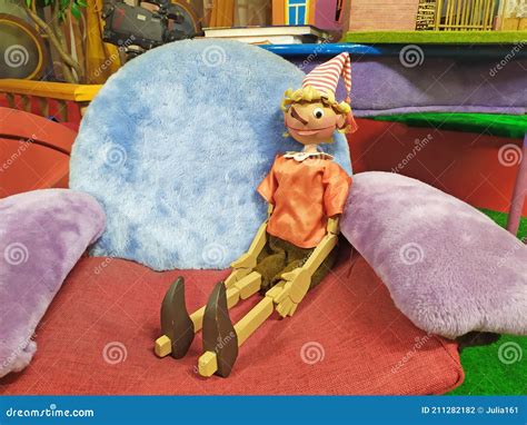 Vintage Cartoon Pinnokio Puppet in Ostankino TV Center Museum, Moscow ...