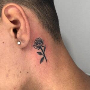 Tatuagem De Rosa No Pescoço - +60 tatuagens de rosa no pescoço LINDAS para fazer!