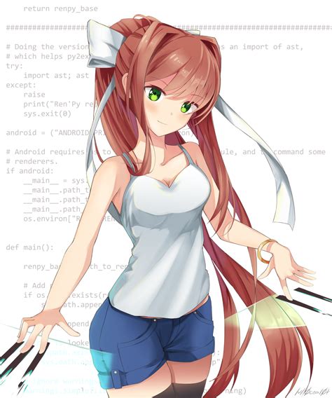 Monika playing the piano : r/DDLC