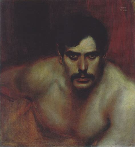 Franz von Stuck - Male Portrait Study (A Bad Conscience) c.1896 ...