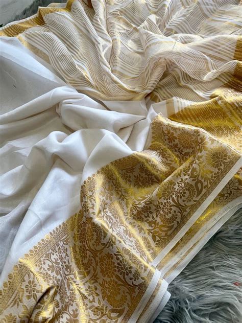 cotton traditional kerala kasavu onam saree  golden zari border