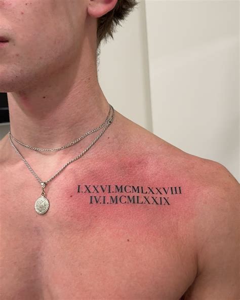 roman numeral tattoo men 10