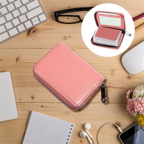 Thin Compact Leather Card Holder with Multiple Slots for Credit Cards