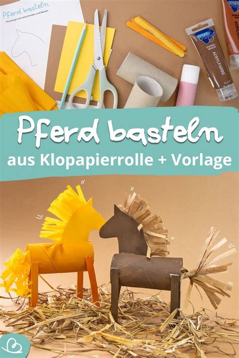 pferd basteln   pferdebastelarbeiten einfache papierbastelarbeiten kinder basteln
