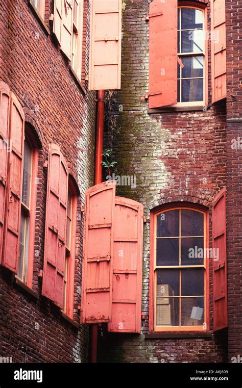 courtyard   brick building stock photo alamy
