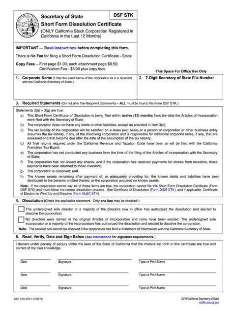 CA DSF STK 2019 - Fill and Sign Printable Template Online | US Legal Forms