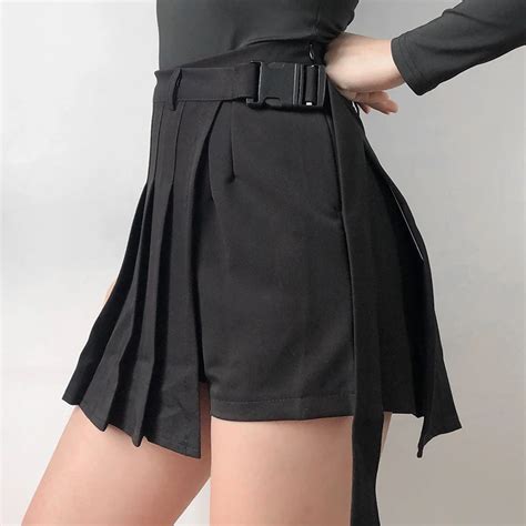 Женская мини-юбка с запахом в клетку с роговой пряжкой Preppy Stylr ...