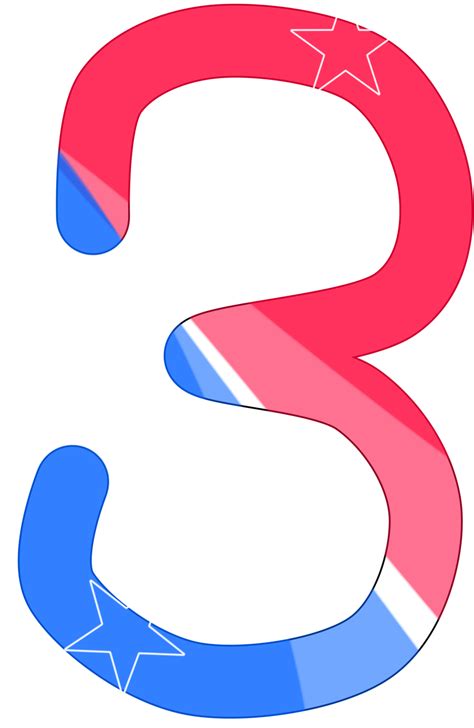 number   blue  red color  png