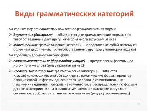 Грамматические категории - презентация онлайн