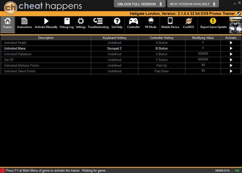 Hellgate: London 2018 Trainer +6 v2.1.0.4. 32bit Dx9 (Cheat Happens ...