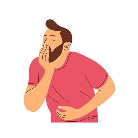vector illustration of people having stomach ache and nausea 26166117
