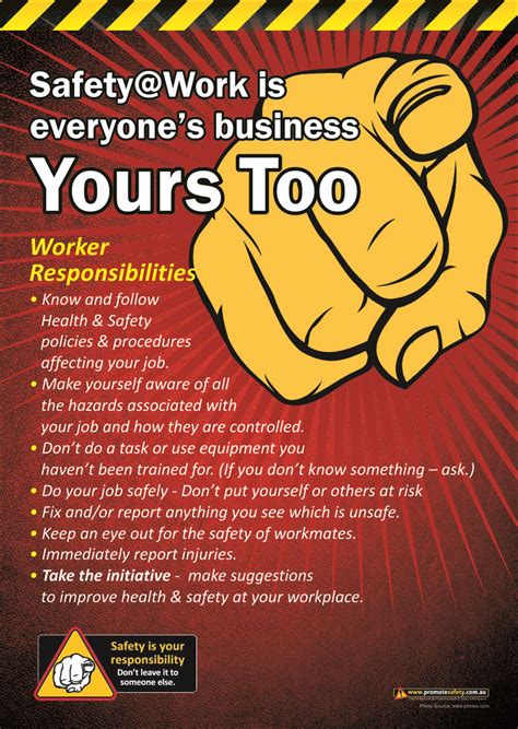 Workplace Safety is Everyone's Business. A3 size workplace safety ...