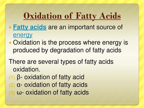 PPT - Oxidation of Fatty Acids PowerPoint Presentation, free download - ID:5328301