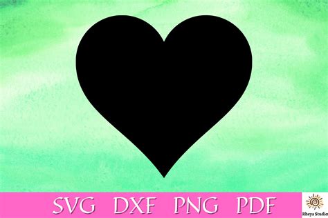 Heart Svg Heart Silhouette Svg Digital Download Svg Dxf - Etsy