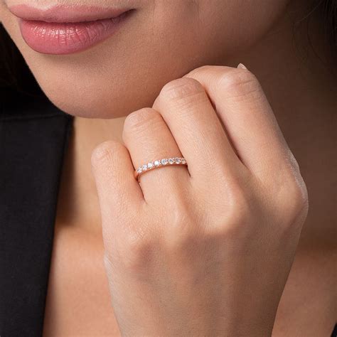 1/2 CT. T.W. Diamond Wedding Band in 10K Rose Gold | Zales