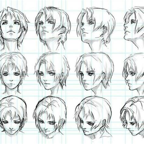 Face - Male different angles Anatomy Drawing, Body Drawing, Figure Drawing, Anime Face Drawing ...