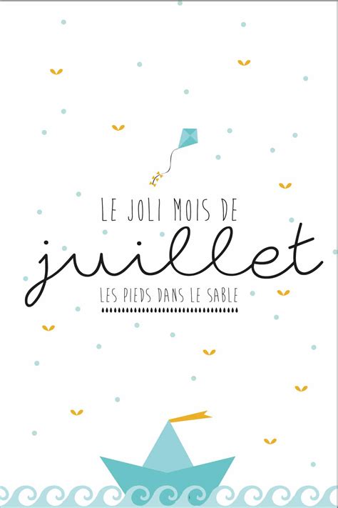 Calendrier du mois de juillet – La vie en plus joli