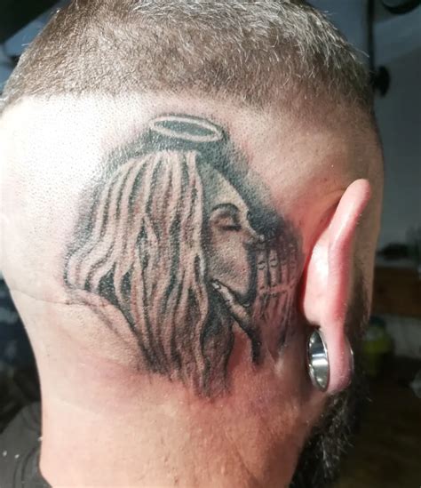 Angel behind the ear Tattoo - Psychodelink Tattoo