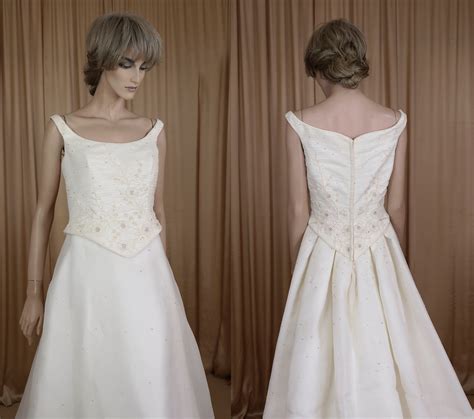Vintage Wedding Dress 90's Bridal Gown From 1990s Princess Style
