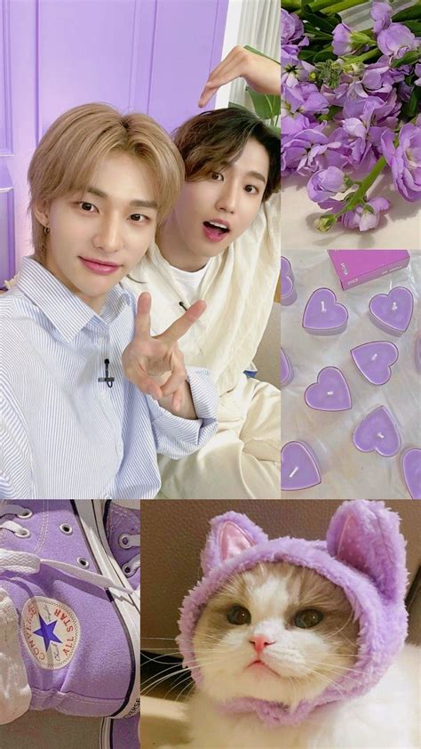 Pin de I am Stey 💗 en Stray kids обои фиолетовые